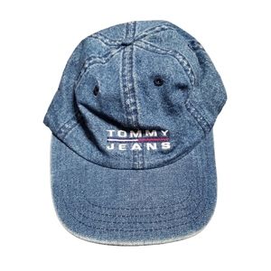 Vintage Tommy Jeans Denim Hat Adjustable Logo Strap
